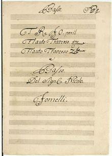 Partition Sonata No.5, 7 Trio sonates, D, G, D, G, C, D, G, Jommelli, Niccolò