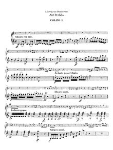 Partition violons I, II, Ah! Perfido, C major, Beethoven, Ludwig van