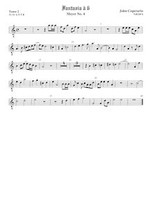 Partition ténor viole de gambe 3, octave aigu clef, Fantasia pour 6 violes de gambe, RC 78