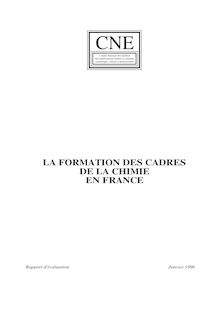 La formation des cadres de la chimie en France