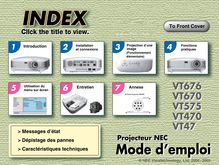Notice Projecteur NEC  VT575