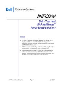 090606 Dell and SAP Benchmark-Portal-INFOBrief 2-legally approved