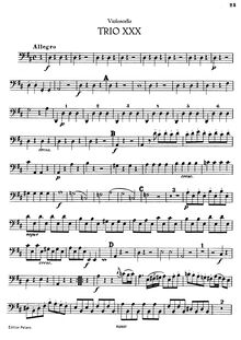 Partition de violoncelle, 2 Piano Trios, Hob.XV:15-16