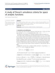A study of Pescar s univalence criteria for space of analytic functions