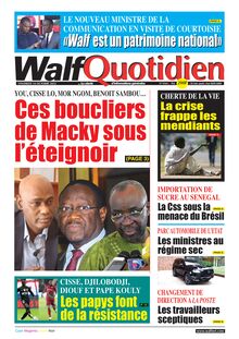 Walf Quotidien n°9164 - Du vendredi 14 octobre 2022