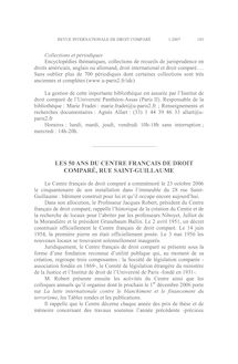 Les 50 ans du Centre français de droit comparé - autre ; n°1 ; vol.59, pg 183-1123