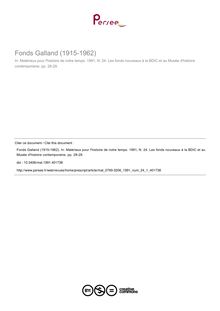Fonds Galland (1915-1962) - article ; n°1 ; vol.24, pg 28-29