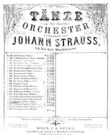 Partition Complete instrumental parties (en one file), including cover, Künstlerleben, Op.316