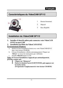 Notice Webcam Genius KYE Systems  VideoCAM GF112