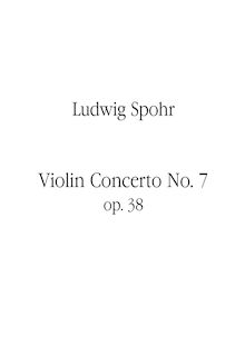 Partition complète et , partie, violon Concerto No.7 Op.38