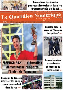 Le Quotidien Numérique d’Afrique n°1764 - du lundi 25 octobre 2021