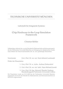 Chip hardware-in-the-loop simulation framework [Elektronische Ressource] / Christian Köhler