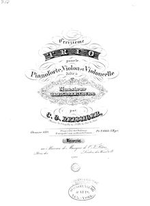 Partition Trio: parties, Piano Trio No.13, Op.150, Reissiger, Carl Gottlieb