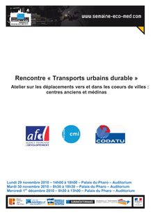 Rencontre « Transports urbains durable - Le Plan bleu