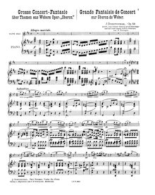Partition de piano, Grande Fantaisie de Concert sur Oberon de Weber