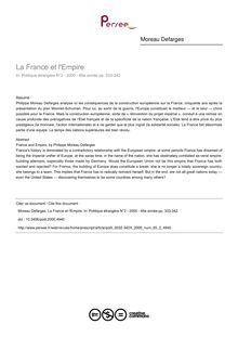 La France et l Empire - article ; n°2 ; vol.65, pg 333-342