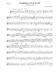 Partition altos, Symphony No.3, Symphony for Strings, D major, Rondeau, Michel par Michel Rondeau