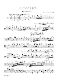 Partition violoncelle Solo , partie, violoncelle Concerto, A Minor