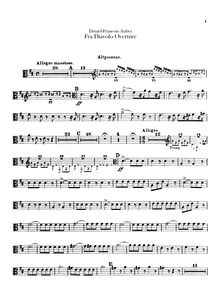 Partition Trombone 1, 2, 3 (Alto, ténor basse clefs), Fra Diavolo, ou L hôtellerie de Terracine