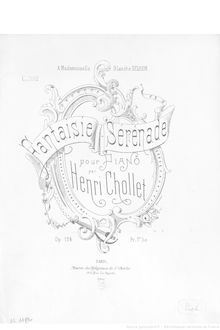 Partition complète, Fantaisie-sérénade, Op.124, F major, Chollet, Henri