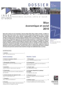Bilan économique et social 2010