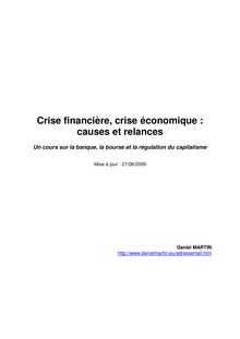 Crise financière, crise économique : causes et relances