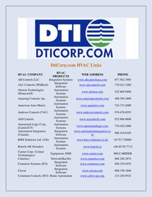 DtiCorp.com HVAC Links
