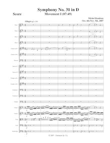 Partition , La Folia - Adagio, Symphony No.31, D major, Rondeau, Michel