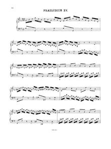 Partition Prelude et Fugue No.15 en G major, BWV 860, Das wohltemperierte Klavier I