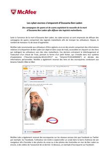 McAfee - Les cyber-escrocs s'emparent d'Oussama  Ben Laden