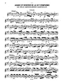 Partition de violon, Symphony No.3 en A minor, Sinfonie Nr.3 in a-Moll "Schottische"