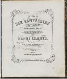 Partition complète, 6 Fantaisies élégantes, Op.86, Cramer, Henri
