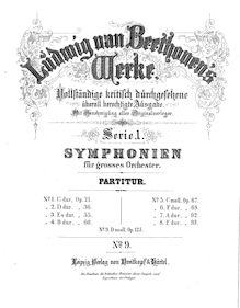 Partition , Allegro ma non troppo, un poco maestoso, Symphony No.9