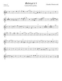 Partition ténor viole de gambe 2, octave aigu clef, Latral, Parte prima