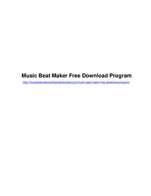 Music Beat Maker Download Program