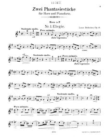 Partition cor , partie, 2 Fantasies, Op.35, Bödecker, Louis