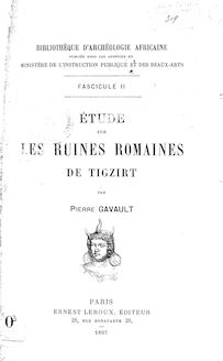Étude sur les ruines romaines de Tigzirt / par Pierre Gavault ; [édité par Stéfane Gsell]