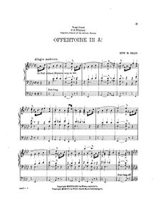 Partition complète, Offertoire en A-flat, Offertoire in A♭