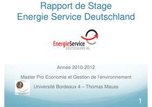 Rapport de Stage Energie Service Deutschland