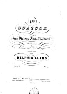 Partition violon 1, corde quatuor No.1, Alard, Jean Delphin