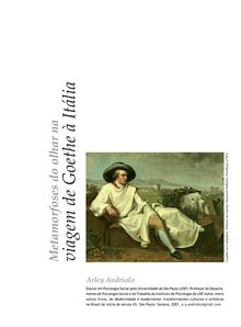 Metamorfoses do olhar na viagem de Goethe à Itália