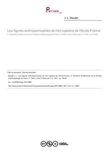 Les figures anthropomorphes de l art rupestre de l Ile-de-France - article ; n°1 ; vol.2, pg 56-66