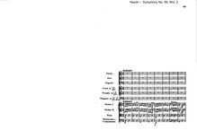 Partition , Andante, Symphony No.94 en G major “Paukenschlag”, Sinfonia No.94, “Surprise”