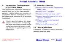 Access Tutorial 2: Tables