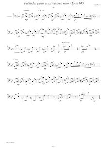 Partition 3 - Animato, Préludes pour Double basse solo, Plante, Cyril