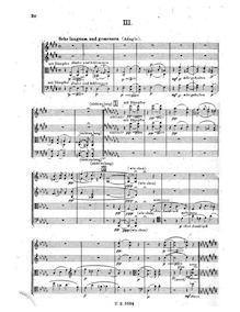Partition , Sehr langsam und gemessen - I, Ebenso., corde quatuor en A major