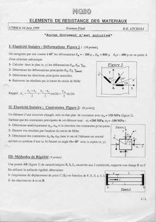 UTBM 1999 mq30 mecanique generale, mecanique des fluides et thermodynamique genie mecanique et conception semestre 2 final