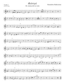 Partition viole de gambe aigue 2, Madrigali a 5 voci, Libro 6, Pallavicino, Benedetto par Benedetto Pallavicino