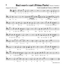 Partition basse enregistrement , madrigaux, Book 1, Gesualdo, Carlo par Carlo Gesualdo
