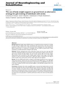 The use of body weight support on ground level: an alternative strategy for gait training of individuals with stroke